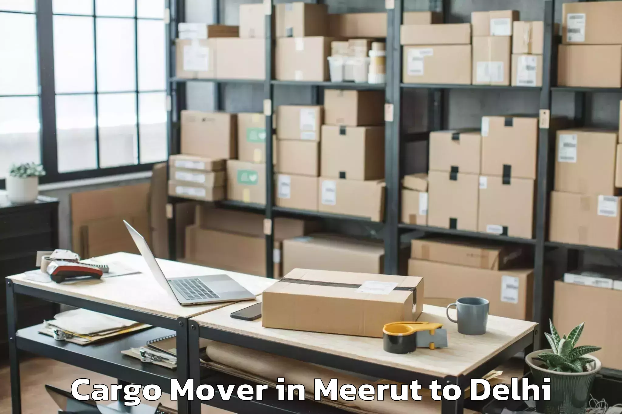 Top Meerut to Sansad Marg Cargo Mover Available